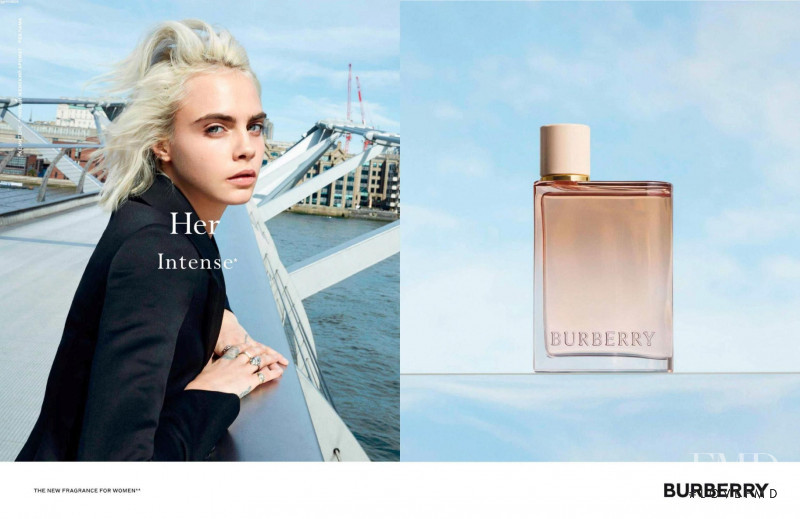 Cara Delevingne featured in  the Burberry Fragrance Her Intense advertisement for Autumn/Winter 2019