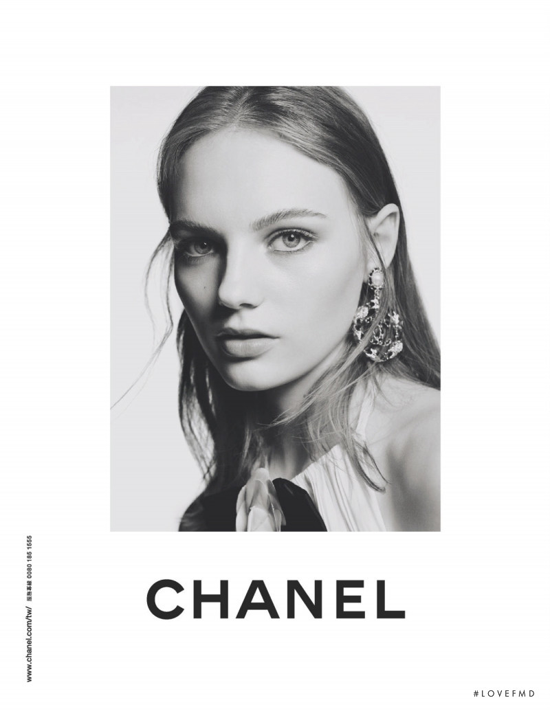 Fran Summers featured in  the Chanel advertisement for Resort 2020