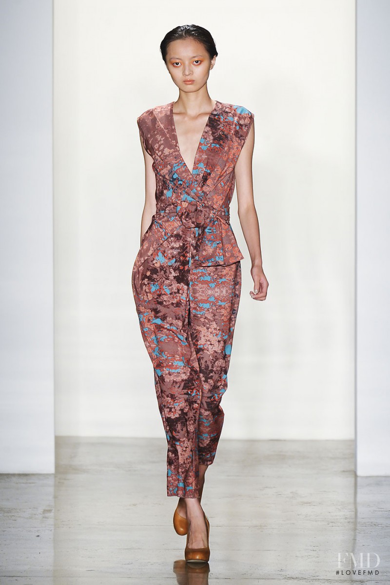 Wang Jing featured in  the Costello Tagliapietra fashion show for Spring/Summer 2012
