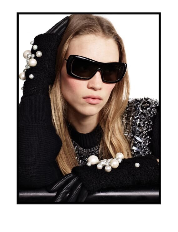 Rebecca Leigh Longendyke featured in  the Chanel Eyewear advertisement for Autumn/Winter 2019