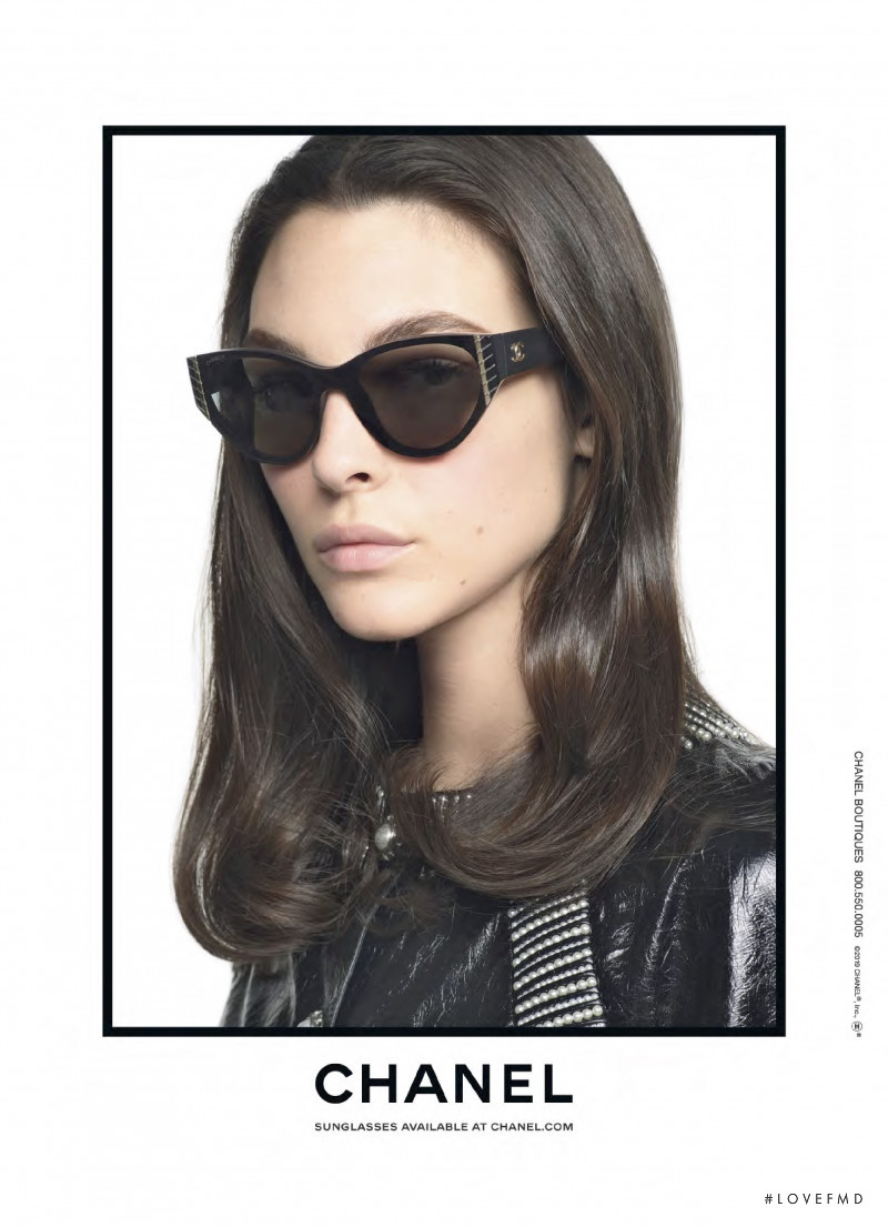 Vittoria Ceretti featured in  the Chanel Eyewear advertisement for Autumn/Winter 2019