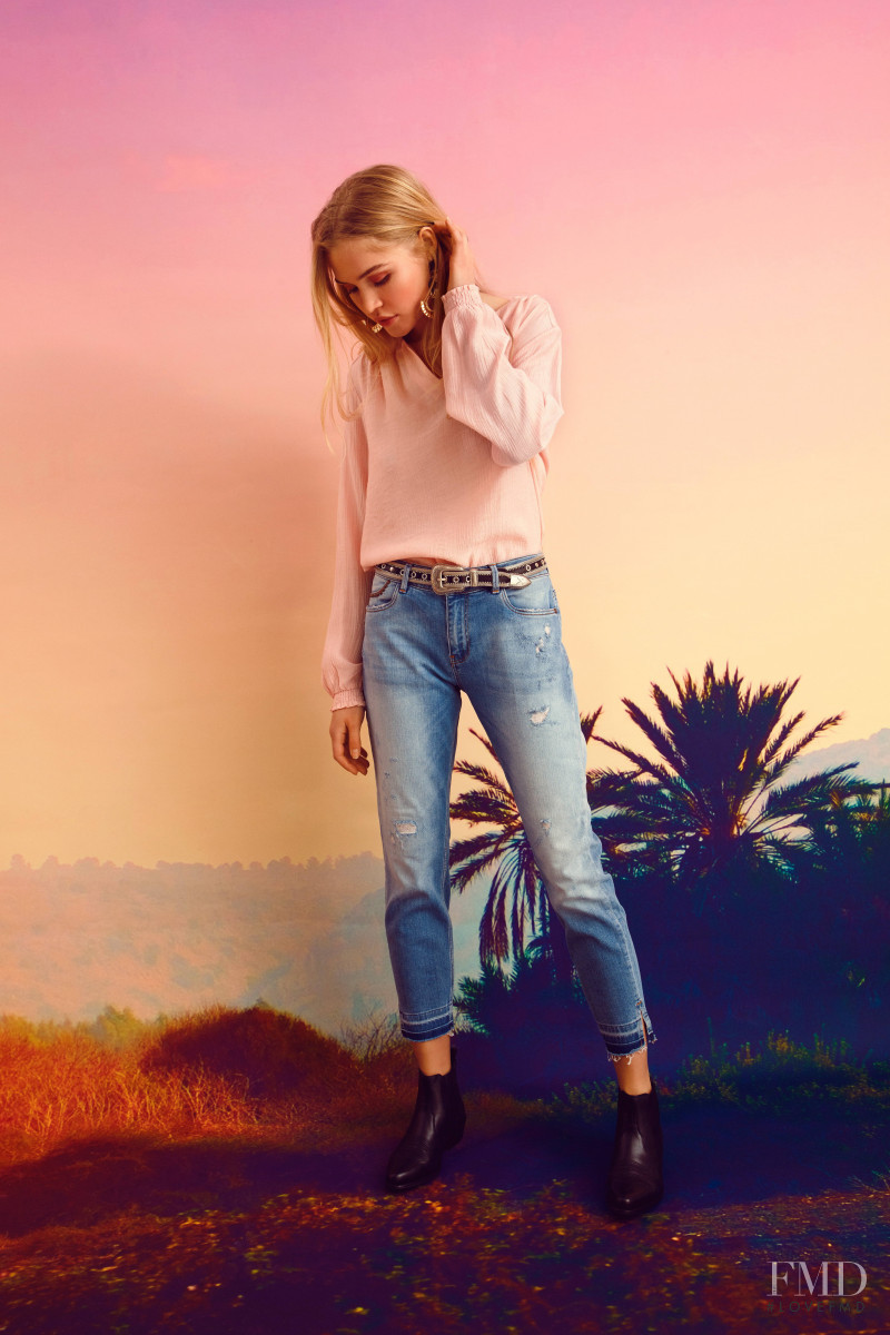 Camilla Forchhammer Christensen featured in  the Pulz Jeans lookbook for Summer 2019