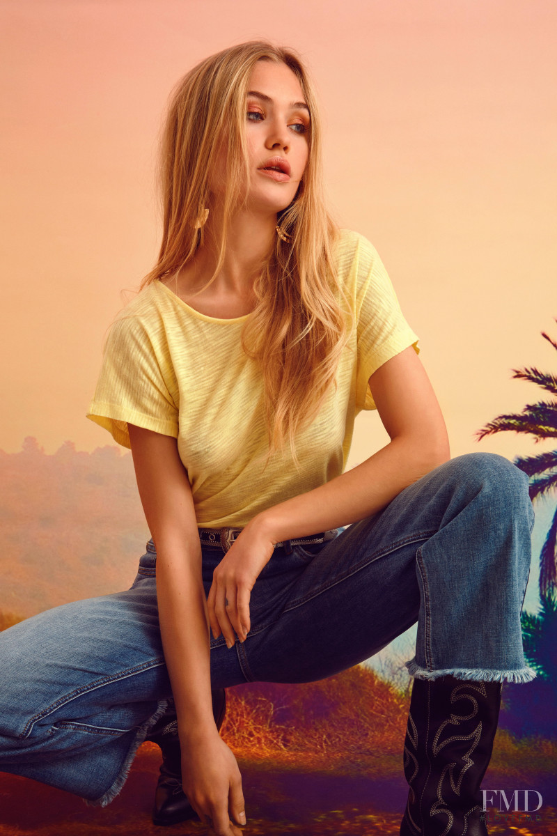 Camilla Forchhammer Christensen featured in  the Pulz Jeans lookbook for Summer 2019