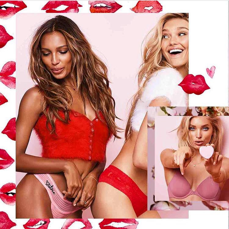 Elsa Hosk featured in  the Victoria\'s Secret Valentine Days advertisement for Spring 2018