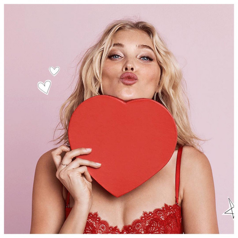 Elsa Hosk featured in  the Victoria\'s Secret Valentine Days advertisement for Spring 2018