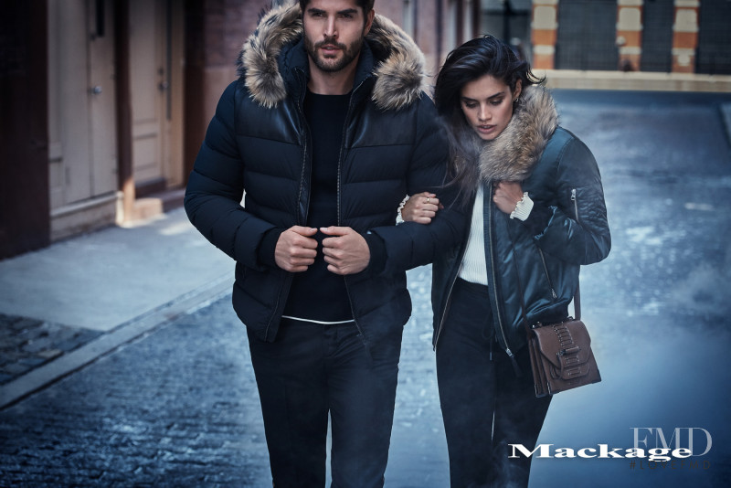 Sara Sampaio featured in  the Mackage advertisement for Autumn/Winter 2017