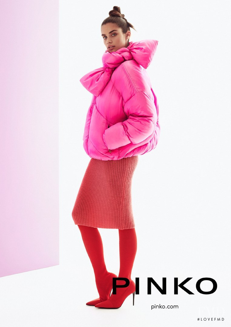 Sara Sampaio featured in  the Pinko advertisement for Autumn/Winter 2017