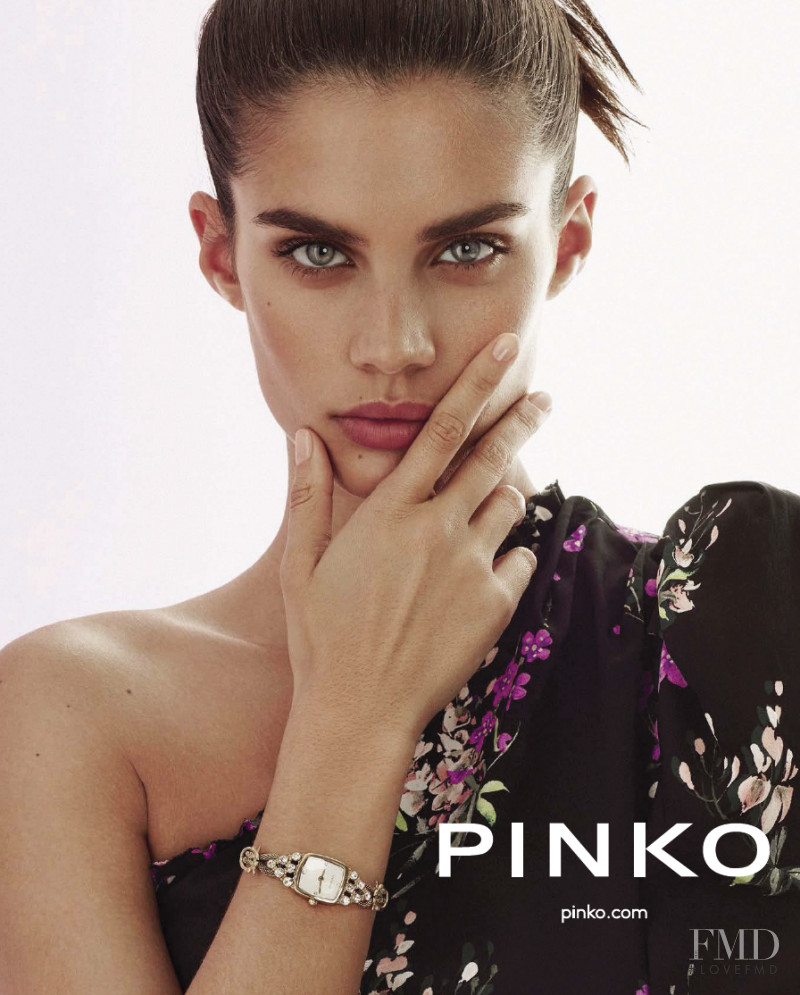 Sara Sampaio featured in  the Pinko advertisement for Autumn/Winter 2017