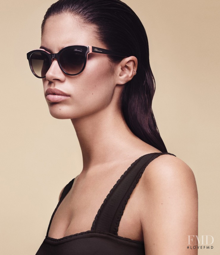 Sara Sampaio featured in  the Blumarine Eyewear advertisement for Spring/Summer 2017