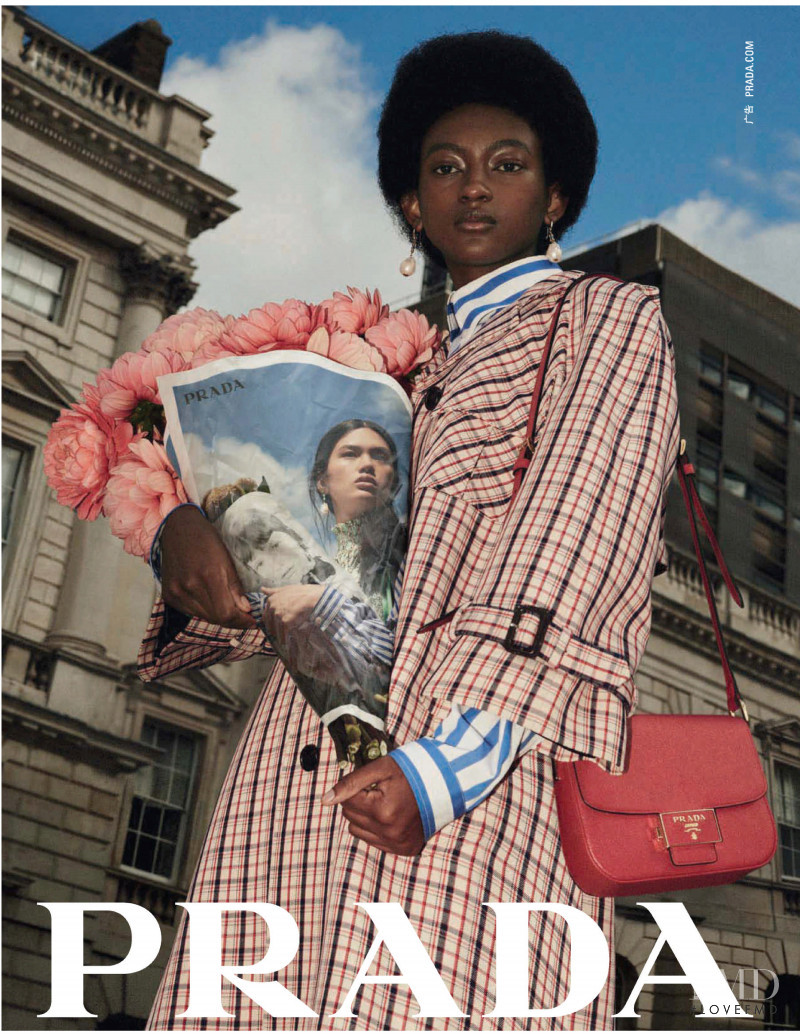 Kyla Ramsey featured in  the Prada Resort 2020 advertisement for Resort 2020