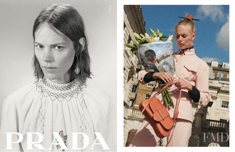 Freja Beha Erichsen featured in  the Prada Resort 2020 advertisement for Resort 2020