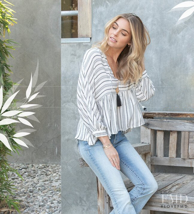 Elizabeth Turner featured in  the Miss Me Jeans advertisement for Spring/Summer 2019