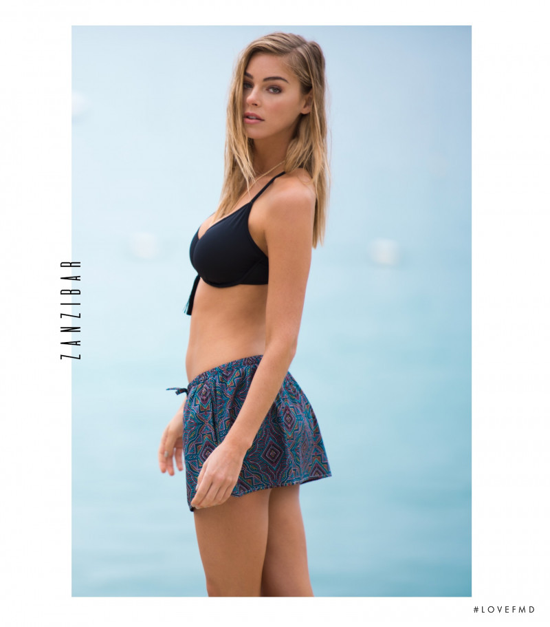 Elizabeth Turner featured in  the Sunsets Separates advertisement for Spring/Summer 2018