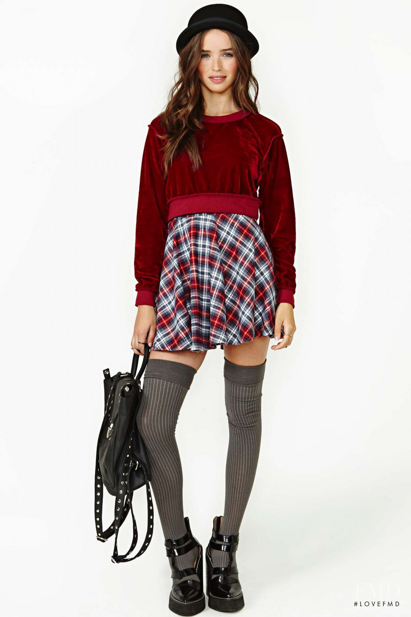 Carolina Sanchez featured in  the Nasty Gal catalogue for Winter 2013