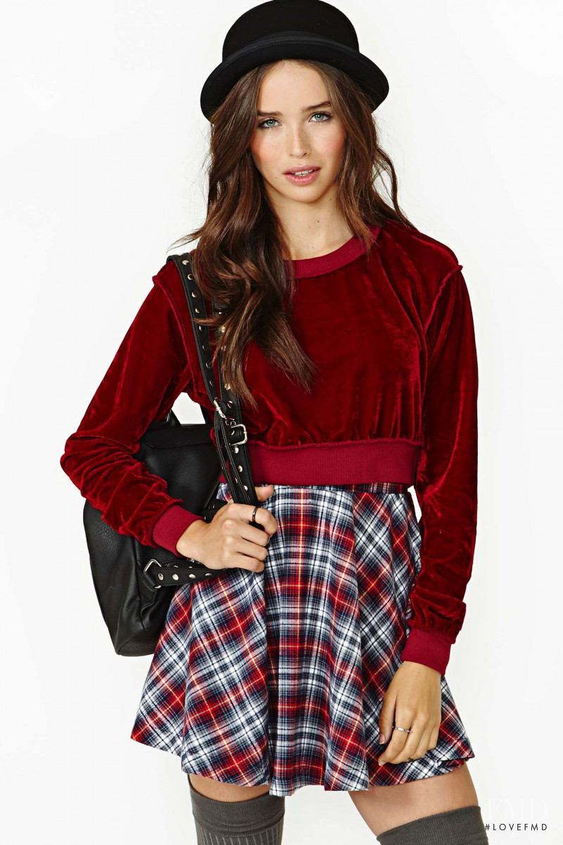 Carolina Sanchez featured in  the Nasty Gal catalogue for Winter 2013