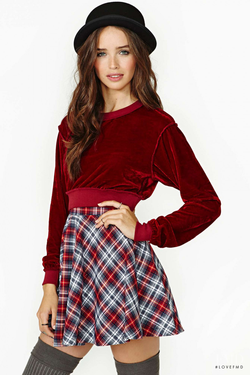 Carolina Sanchez featured in  the Nasty Gal catalogue for Winter 2013