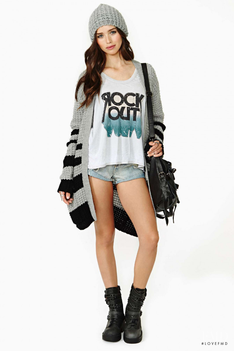 Carolina Sanchez featured in  the Nasty Gal catalogue for Winter 2013