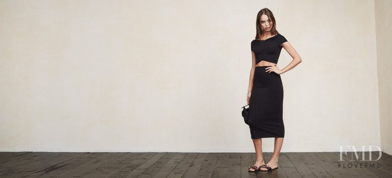 Carolina Sanchez featured in  the Reformation lookbook for Pre-Fall 2015