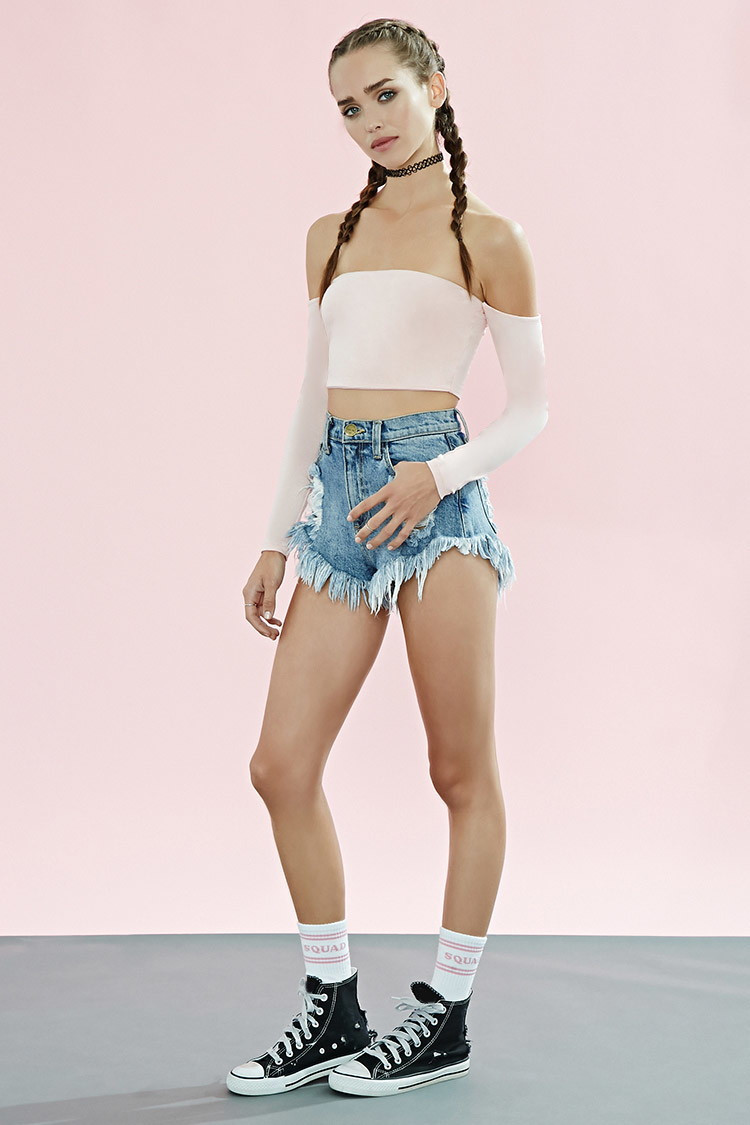 Carolina Sanchez featured in  the Forever 21 catalogue for Spring/Summer 2016