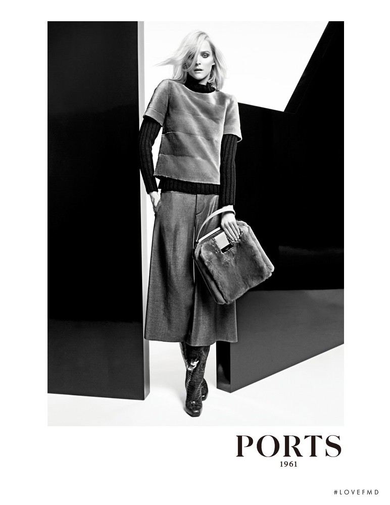 Carmen Kass featured in  the Ports 1961 advertisement for Autumn/Winter 2012