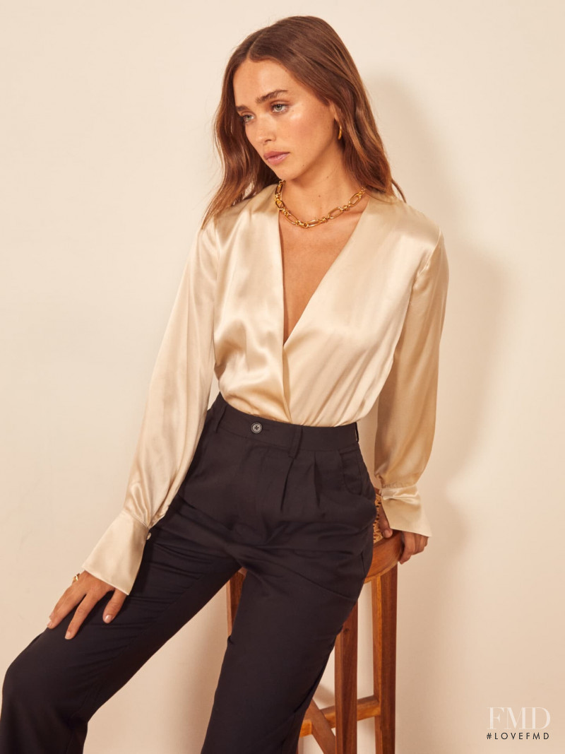 Carolina Sanchez featured in  the Reformation catalogue for Autumn/Winter 2019