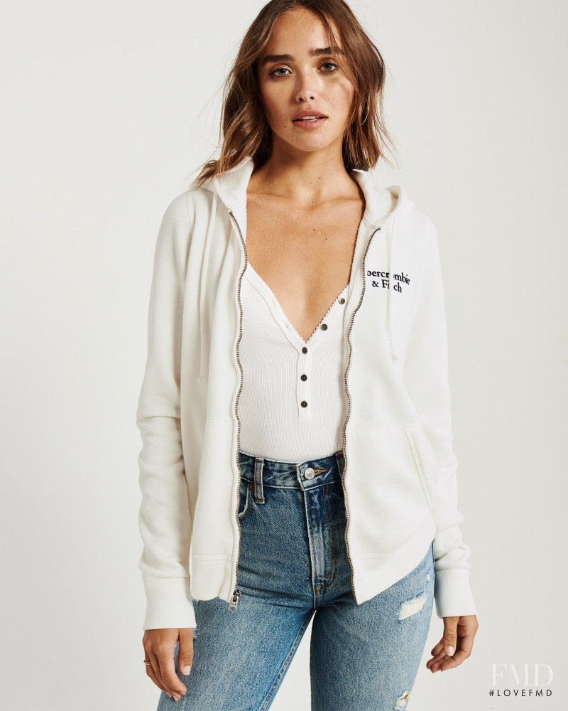 Carolina Sanchez featured in  the Abercrombie & Fitch catalogue for Autumn/Winter 2019