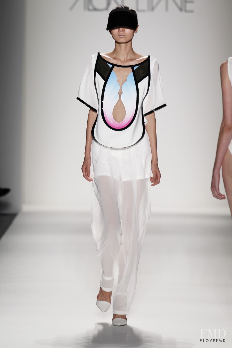 Wang Jing featured in  the Alon Livnï¿½ fashion show for Spring/Summer 2014