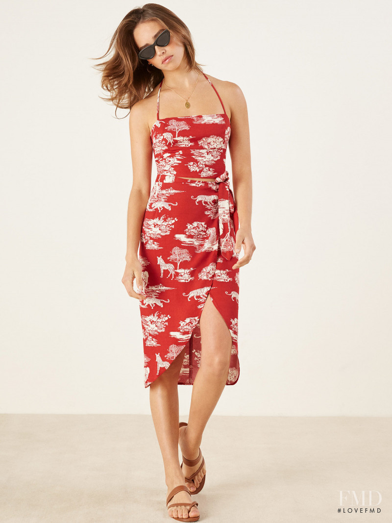 Carolina Sanchez featured in  the Reformation catalogue for Autumn/Winter 2018