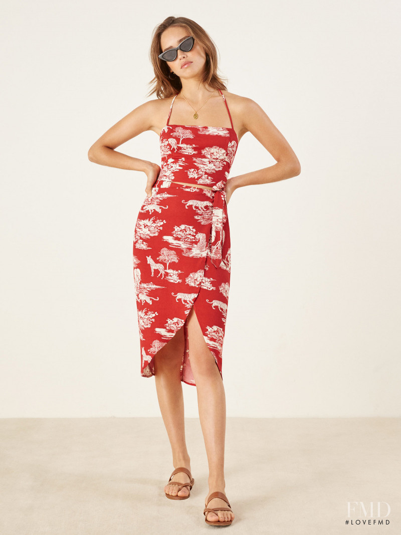 Carolina Sanchez featured in  the Reformation catalogue for Autumn/Winter 2018