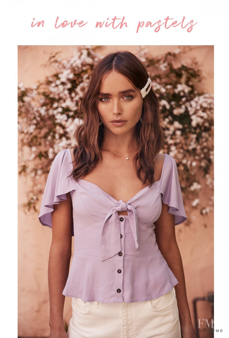 Carolina Sanchez featured in  the ASTR the Label lookbook for Summer 2019