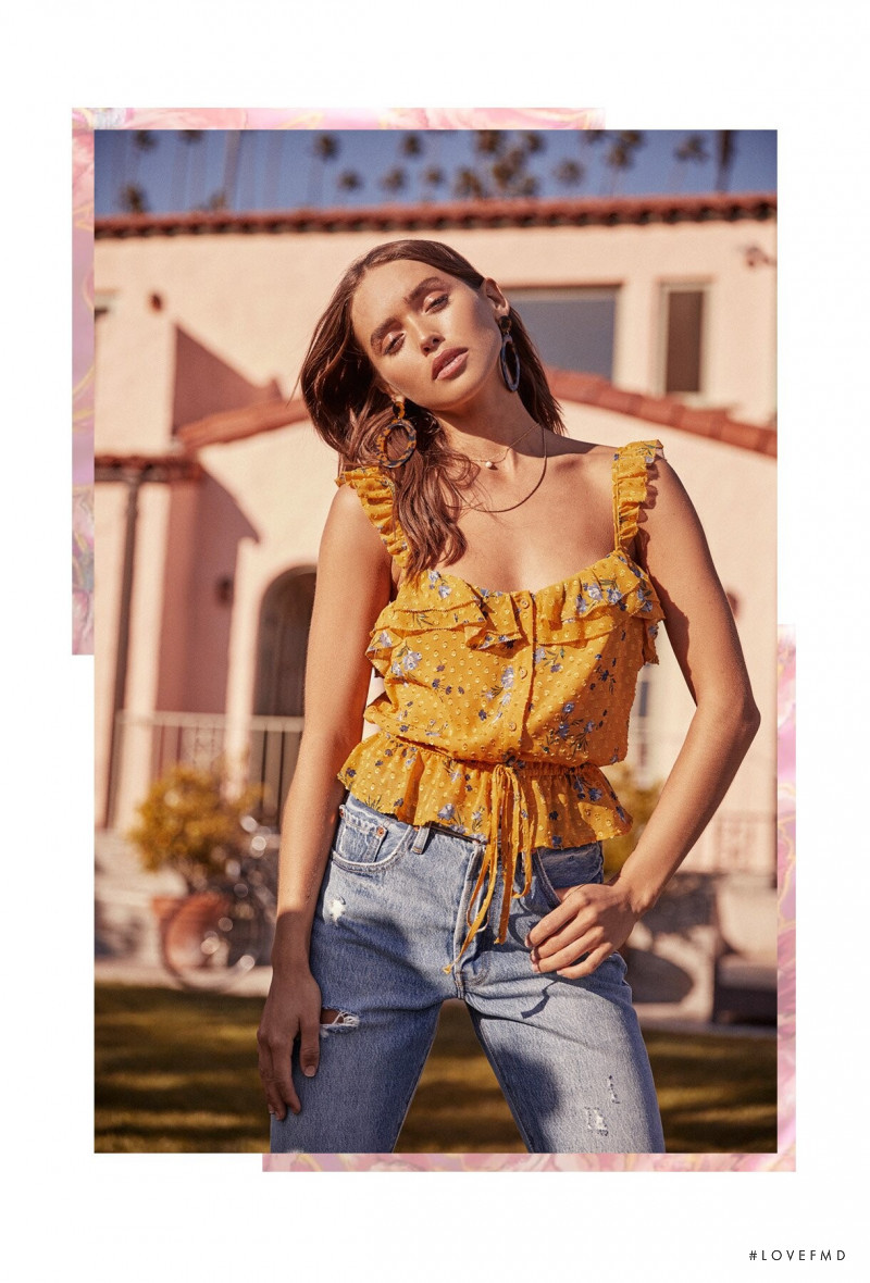 Carolina Sanchez featured in  the ASTR the Label lookbook for Summer 2019