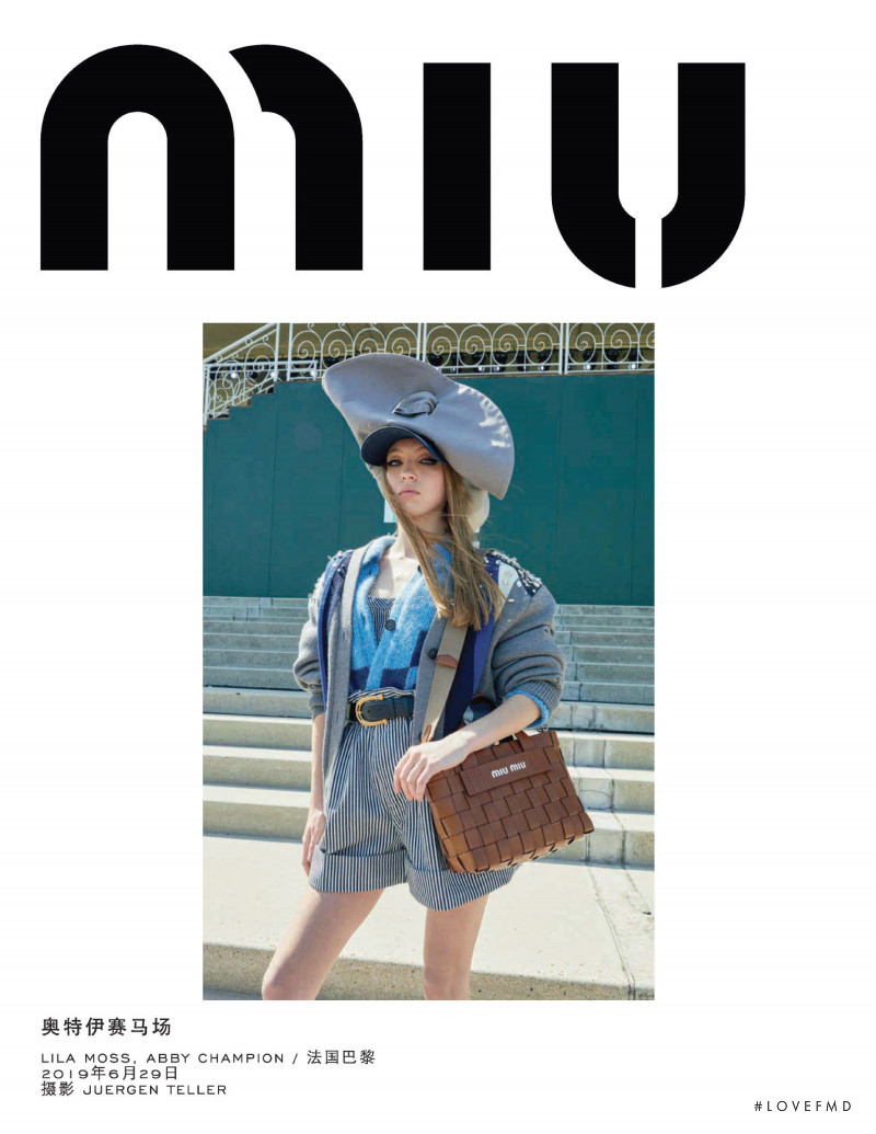 Lila Grace Moss featured in  the Miu Miu advertisement for Resort 2020