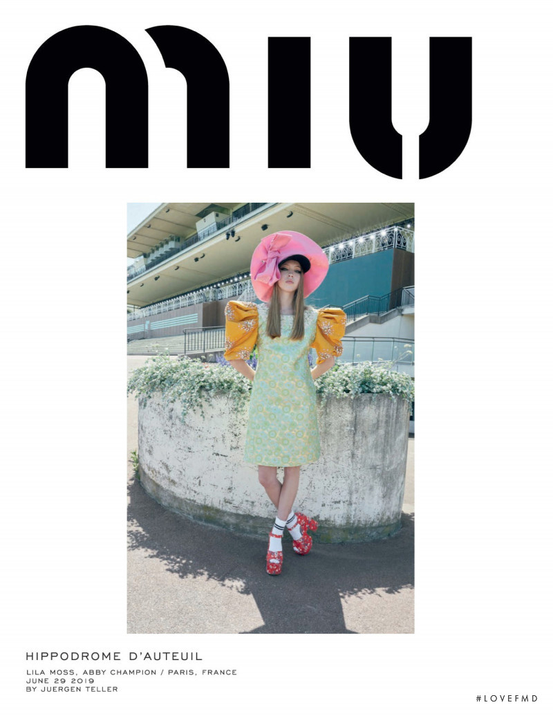 Lila Grace Moss featured in  the Miu Miu advertisement for Resort 2020