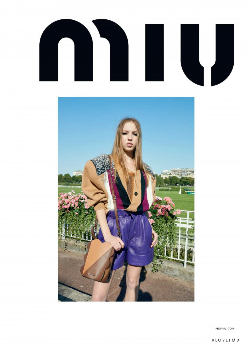 Lila Grace Moss featured in  the Miu Miu advertisement for Resort 2020