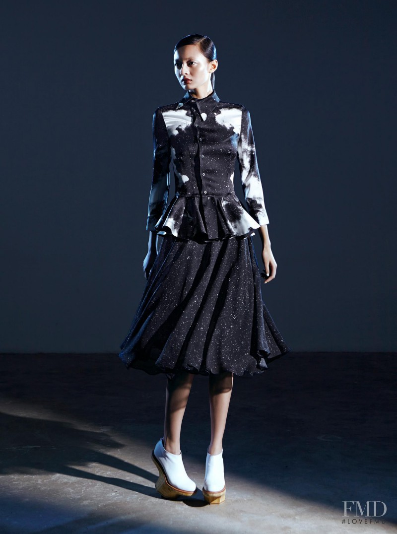 Wang Jing featured in  the Vega Zaishi Wang fashion show for Spring/Summer 2013