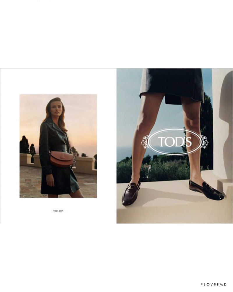 Edita Vilkeviciute featured in  the Tod\'s advertisement for Resort 2020