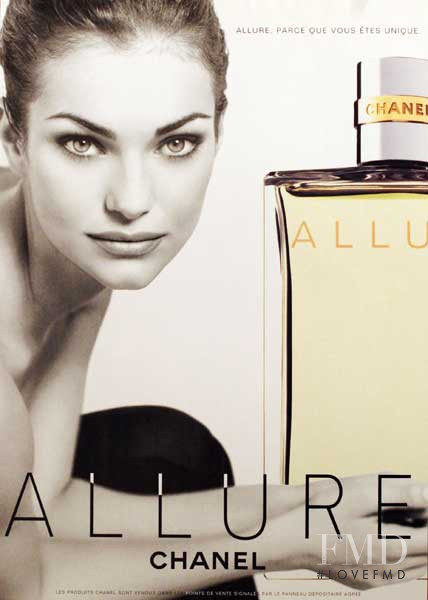 Simone Van Baal featured in  the Chanel Parfums Allure advertisement for Autumn/Winter 1997