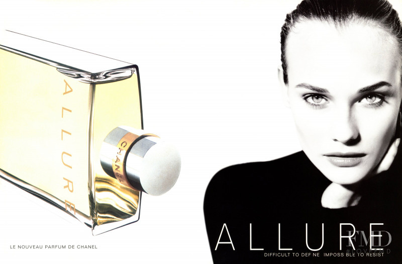 Diane Heidkruger featured in  the Chanel Parfums Allure advertisement for Autumn/Winter 1996