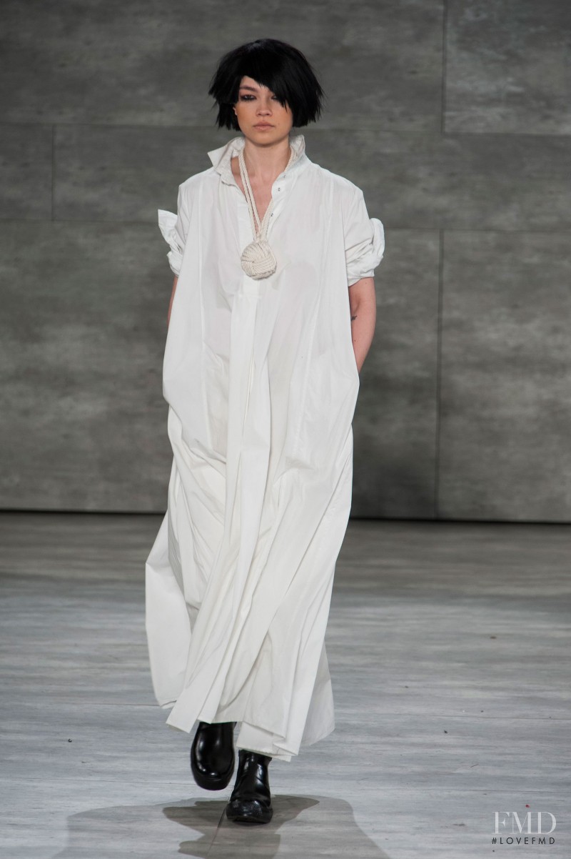 Elina Ivanova featured in  the Nicholas K fashion show for Autumn/Winter 2014