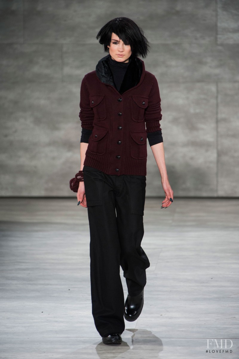 Andrea Jorgensen featured in  the Nicholas K fashion show for Autumn/Winter 2014