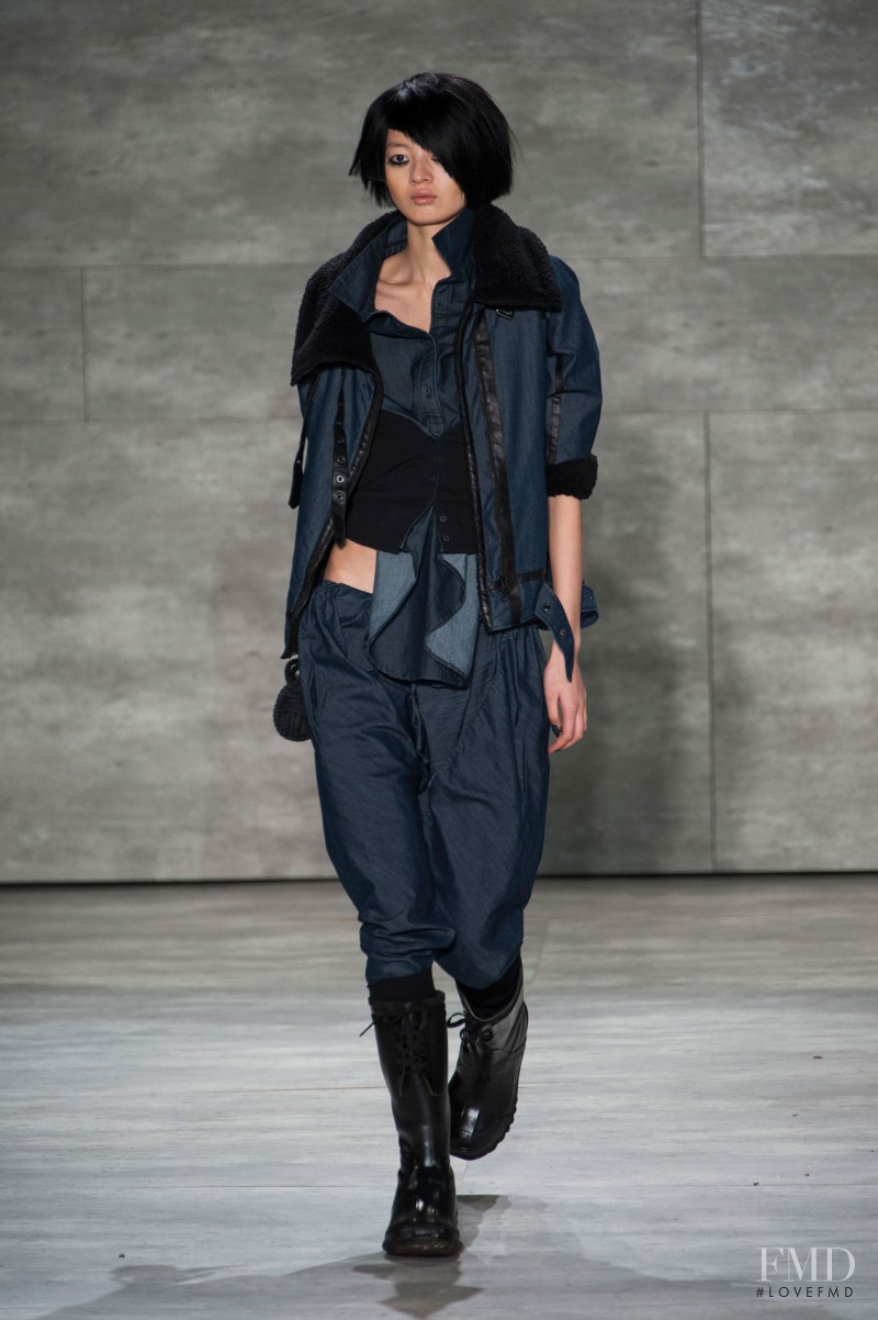 Wang Jing featured in  the Nicholas K fashion show for Autumn/Winter 2014