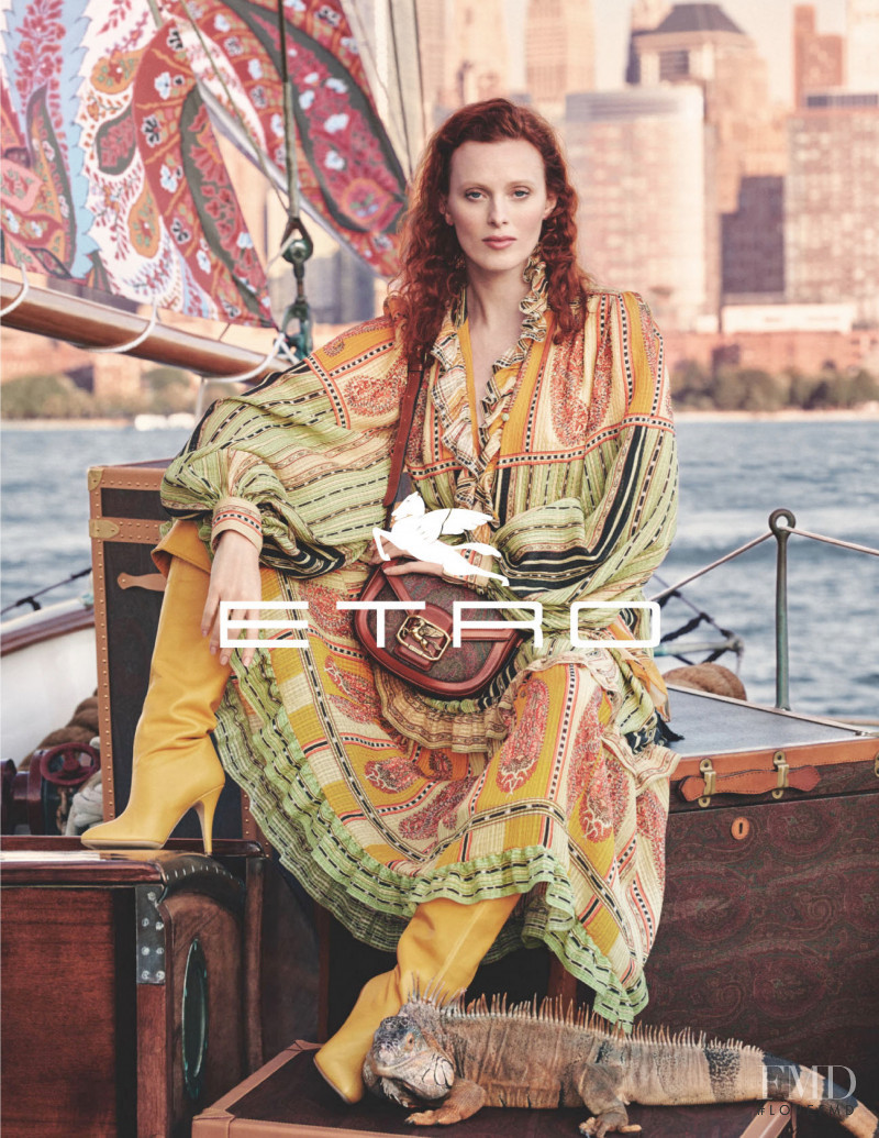 Karen Elson featured in  the Etro advertisement for Spring/Summer 2020