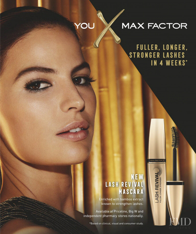 Cameron Russell featured in  the Max Factor advertisement for Autumn/Winter 2019