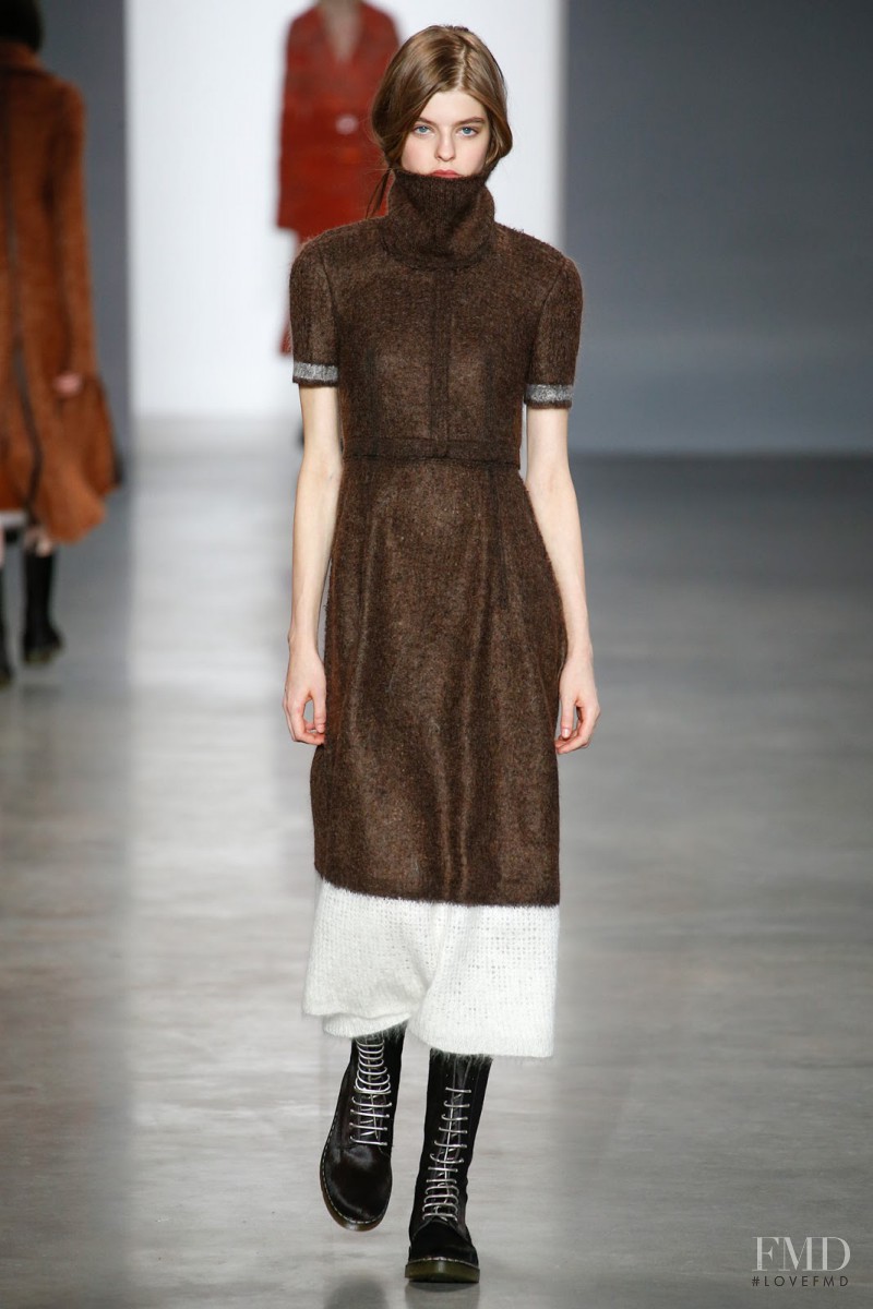 Kia Low featured in  the Calvin Klein 205W39NYC fashion show for Autumn/Winter 2014