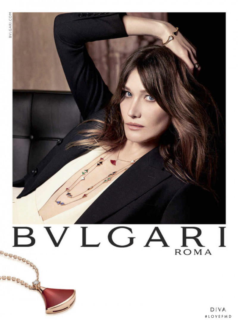 Carla Bruni featured in  the Bulgari Bridal Collection  advertisement for Autumn/Winter 2015