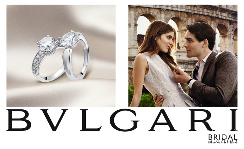 Klaudia Bulka featured in  the Bulgari Bridal Collection  advertisement for Autumn/Winter 2015