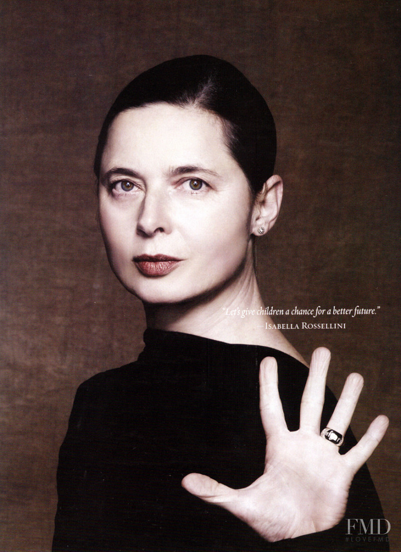 Isabella Rossellini featured in  the Bulgari Save the Children Project advertisement for Spring/Summer 2009