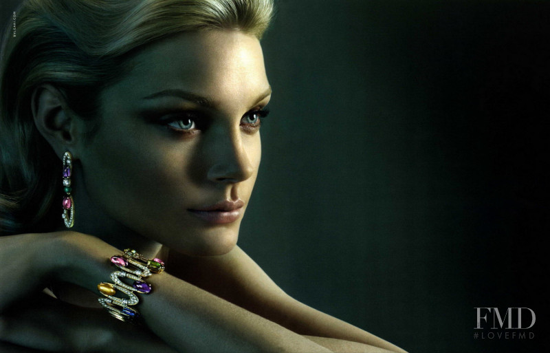 Jessica Stam featured in  the Bulgari advertisement for Autumn/Winter 2007