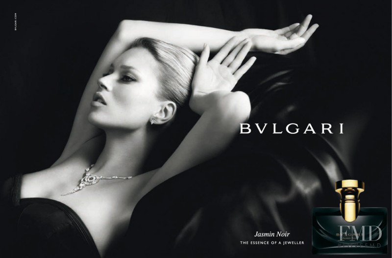 Kate Moss featured in  the Bulgari Bulgari Fragrance advertisement for Autumn/Winter 2008