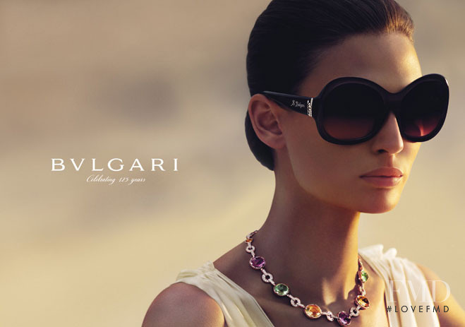 Bianca Balti featured in  the Bulgari Eyewear advertisement for Spring/Summer 2009